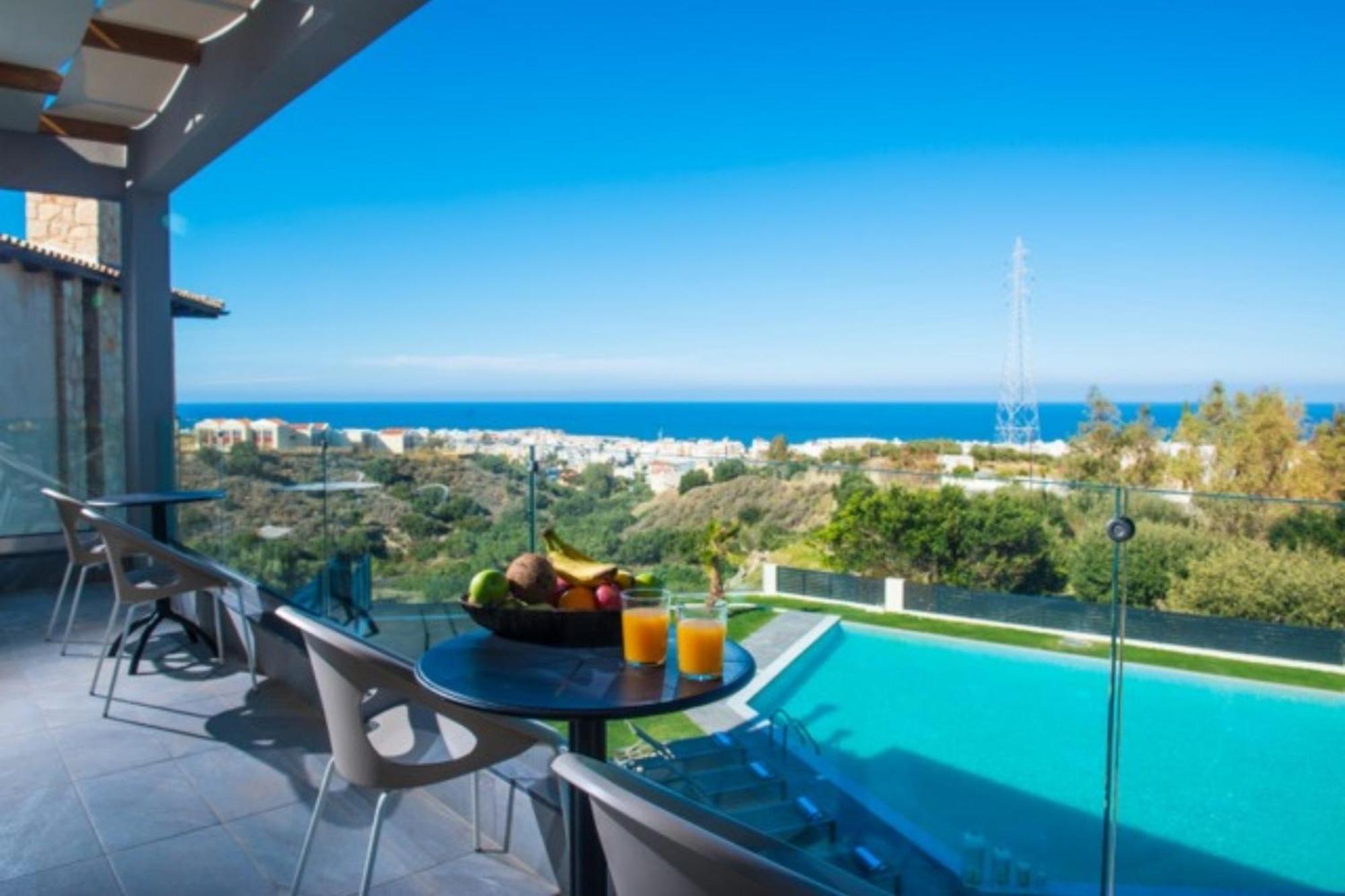 Orama Luxury Villa 4 Bedrooms With Private Pool Herszonisszosz Kültér fotó