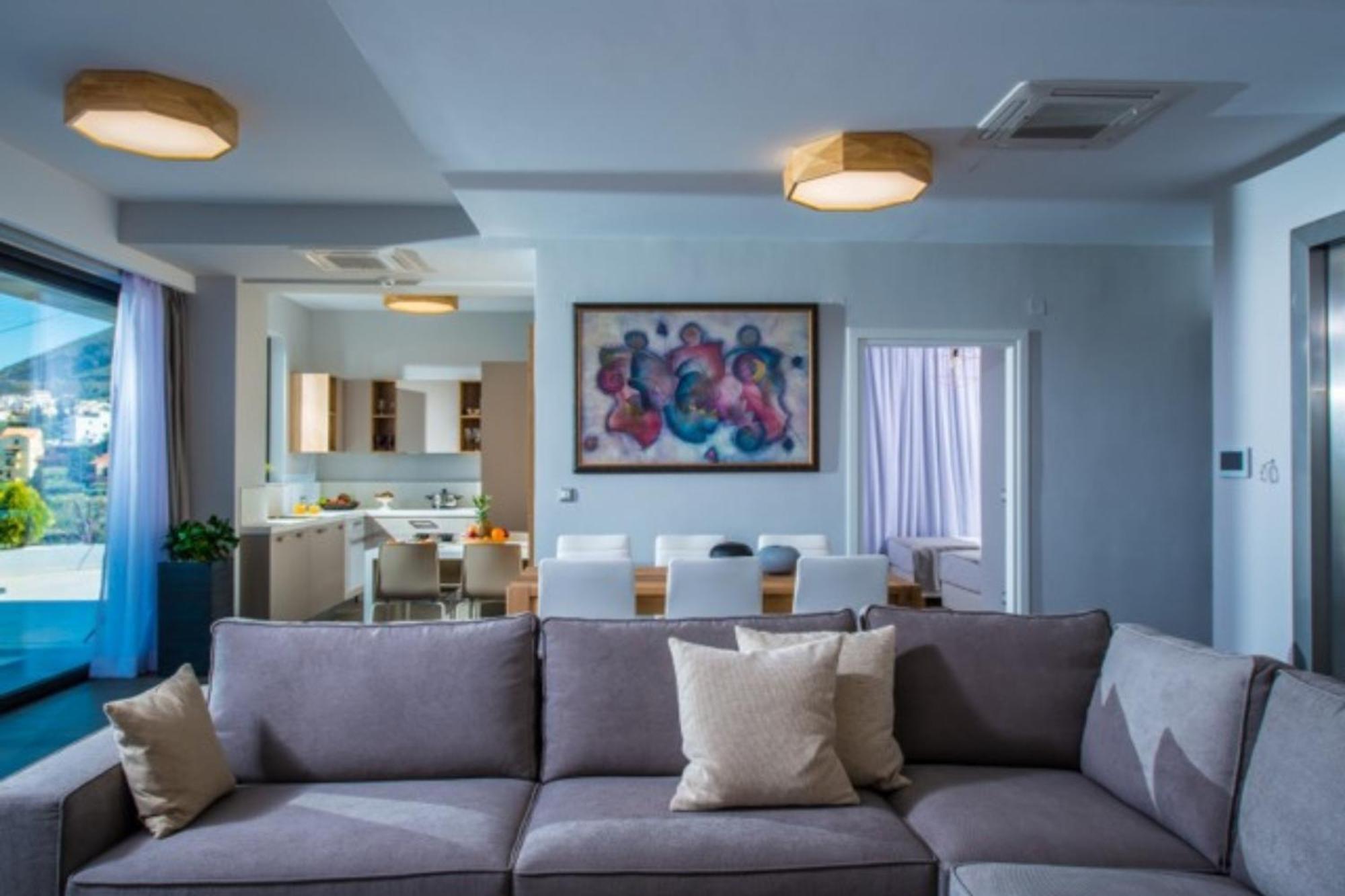 Orama Luxury Villa 4 Bedrooms With Private Pool Herszonisszosz Kültér fotó